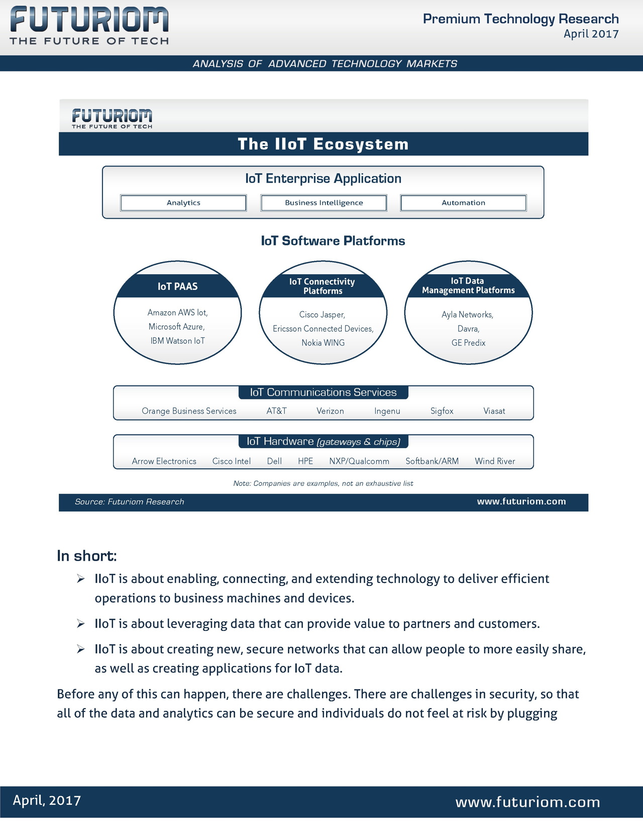 Futuriom Ultimate Iio T Report V2 F Page 06 Io Tecosystem